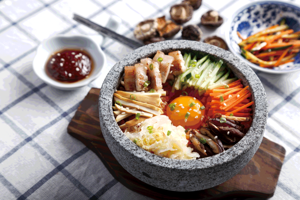 石锅拌饭壁画背景墙PSD设计素材模板