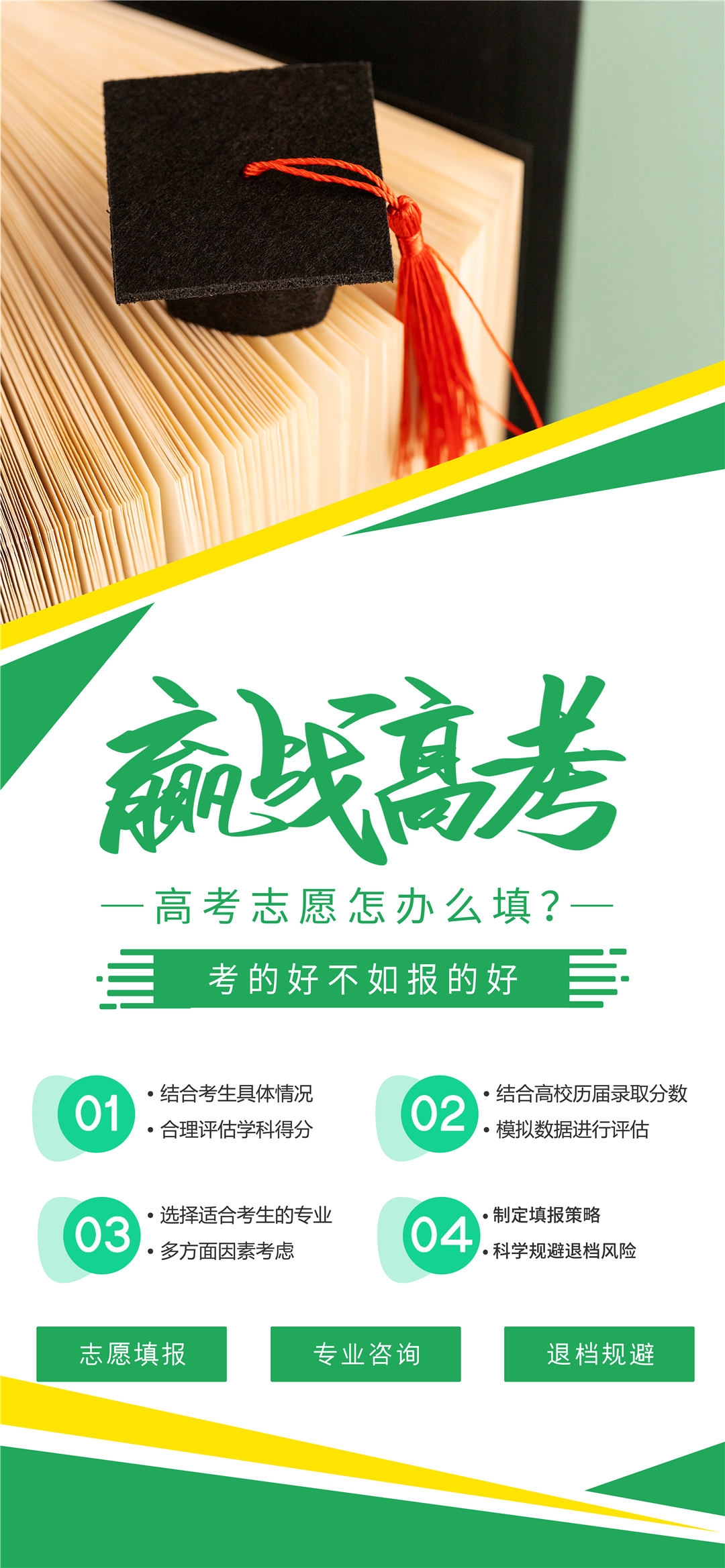 高考志愿填报服务指南活动宣传海报模板PSD分层设计素材38