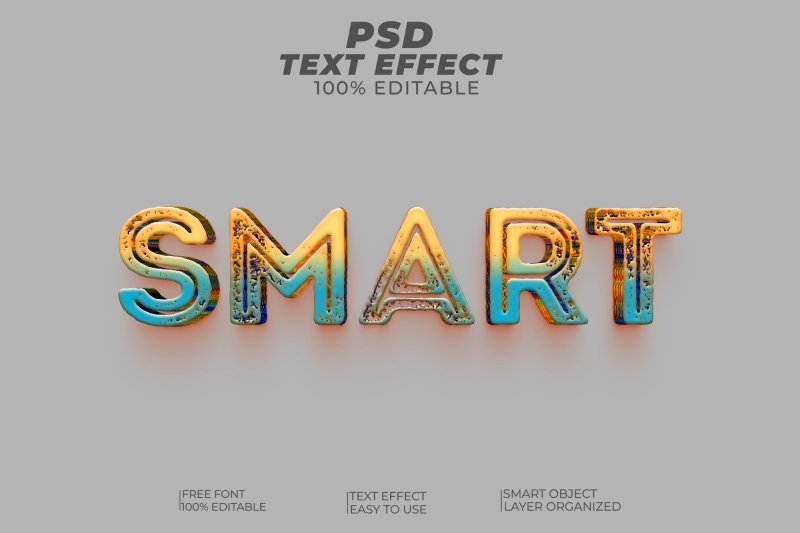 PS卡通3D质感立体效果字体特效文字效果