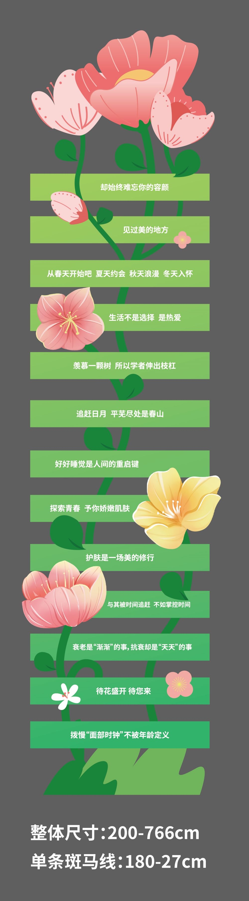 春日绿色花语斑马线