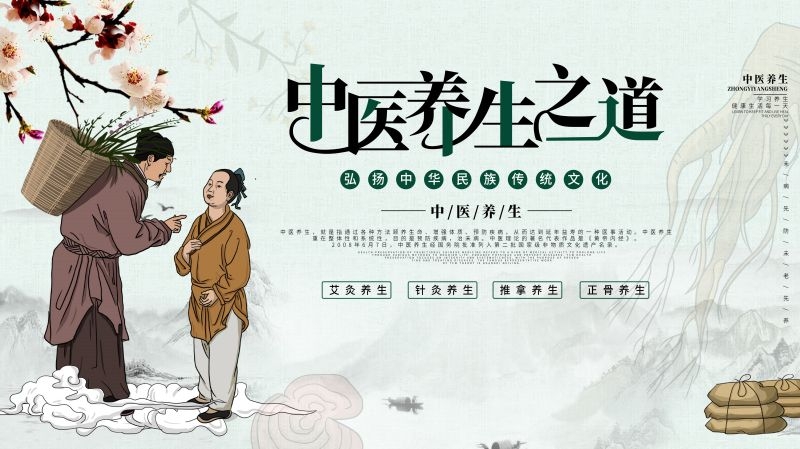 中医养生传统文化健康中国风宣传海报展板