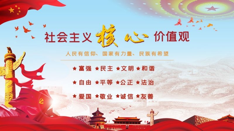 社会主义核心价值观宣传海报展板