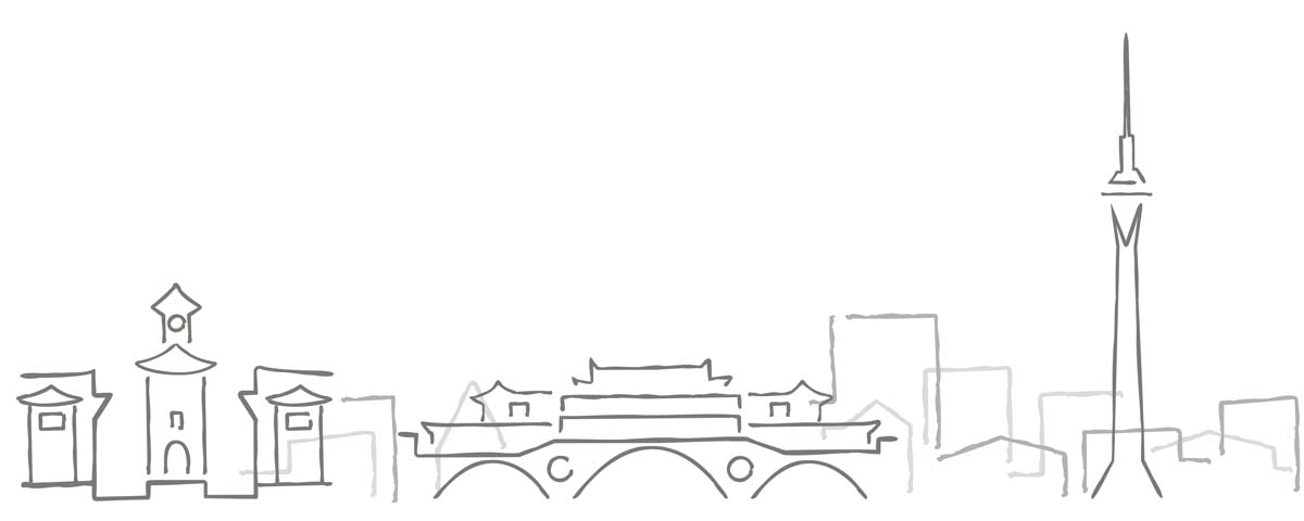 成都城市建筑剪影插画线稿平面海报素材