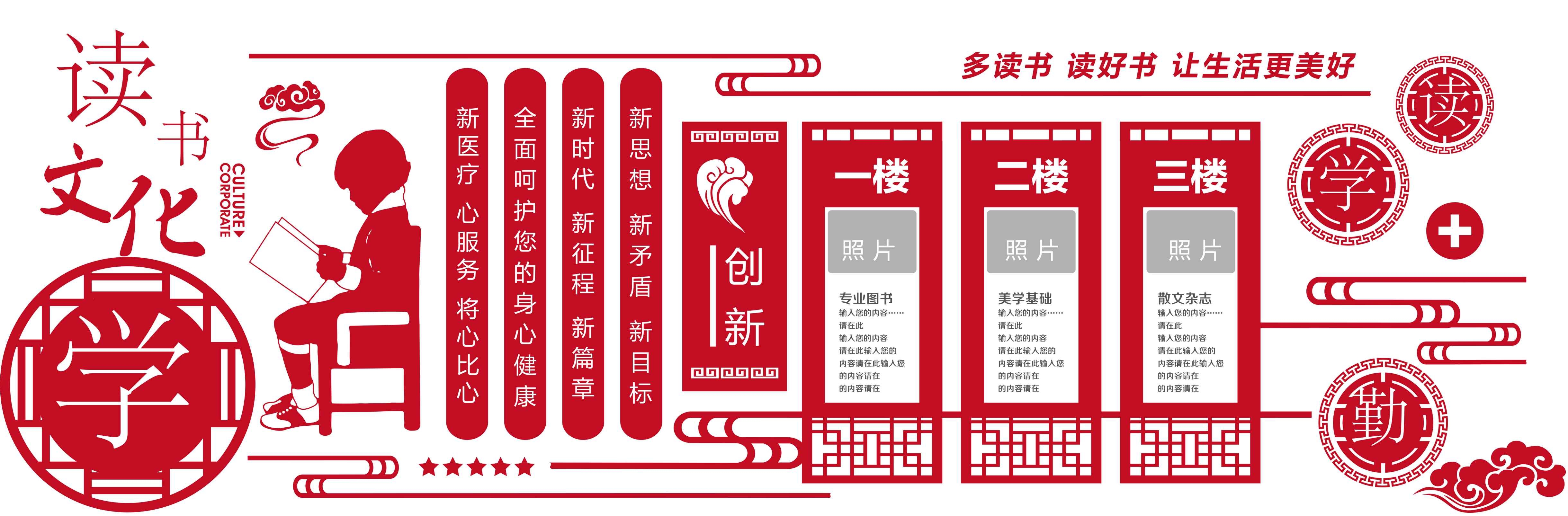 学校文化墙学习园地幼儿园中小学教育展板设计素材源文件75