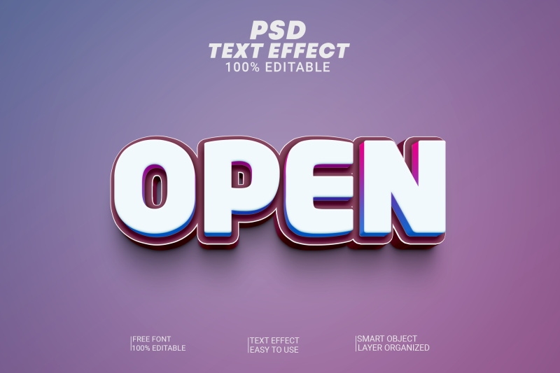 PS卡通3D质感立体效果字体特效文字效果