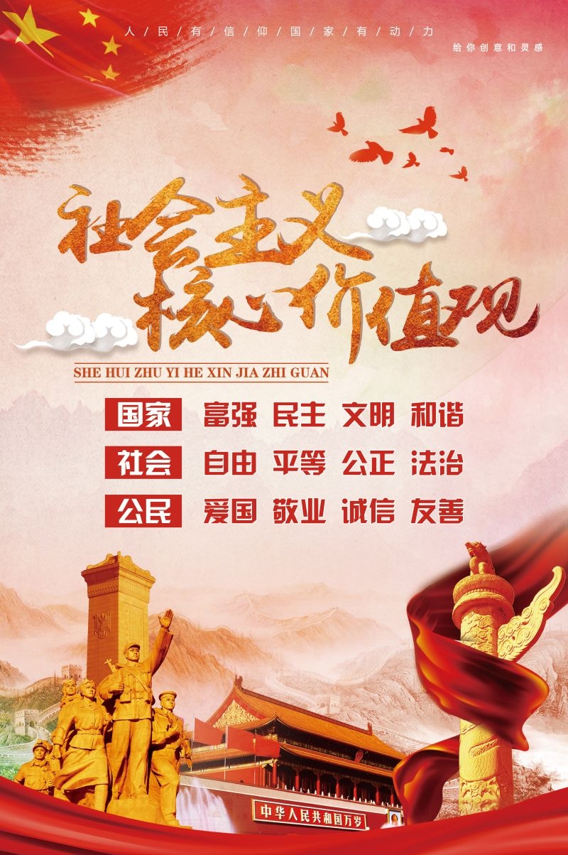 社会主义核心价值观宣传海报展板 (2)