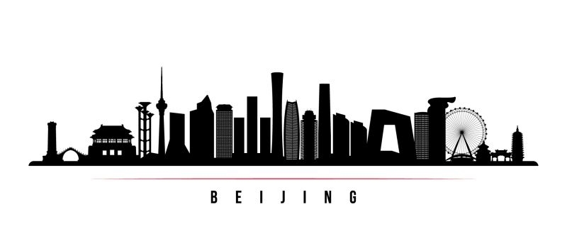 北京城市建筑剪影插画线稿平面海报素材 (68)