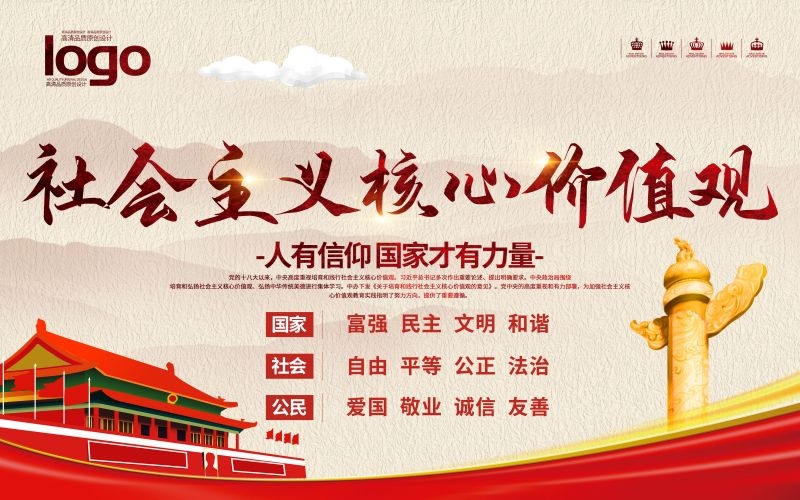 社会主义核心价值观宣传海报展板