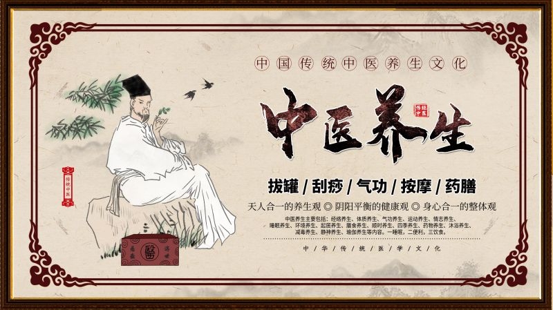 中医养生传统文化健康中国风宣传海报展板