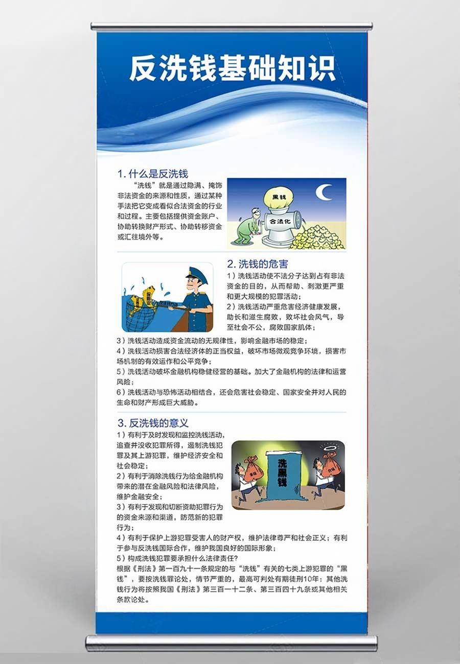 反洗钱防范知识宣传易拉宝展架 (4)