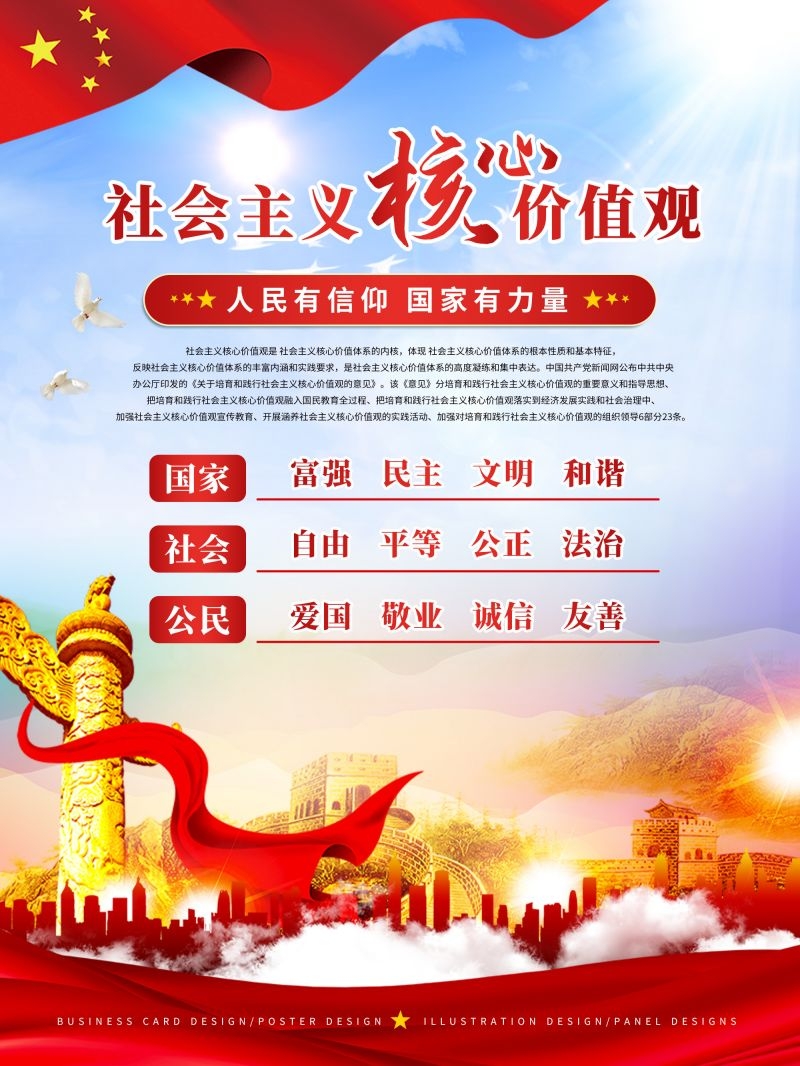 社会主义核心价值观宣传海报展板