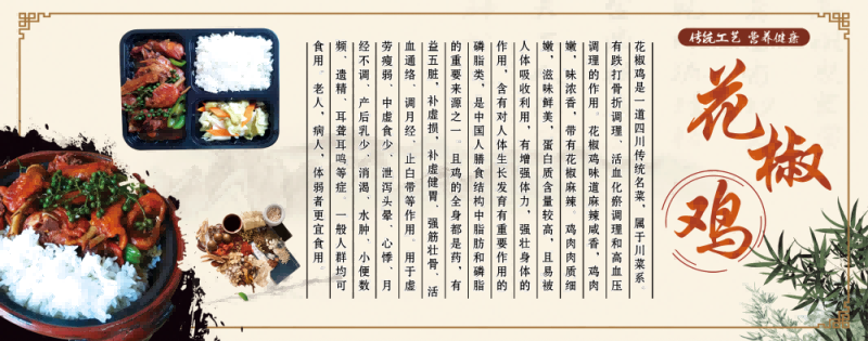 椒麻鸡麻椒鸡背景墙壁画海报展板素材4