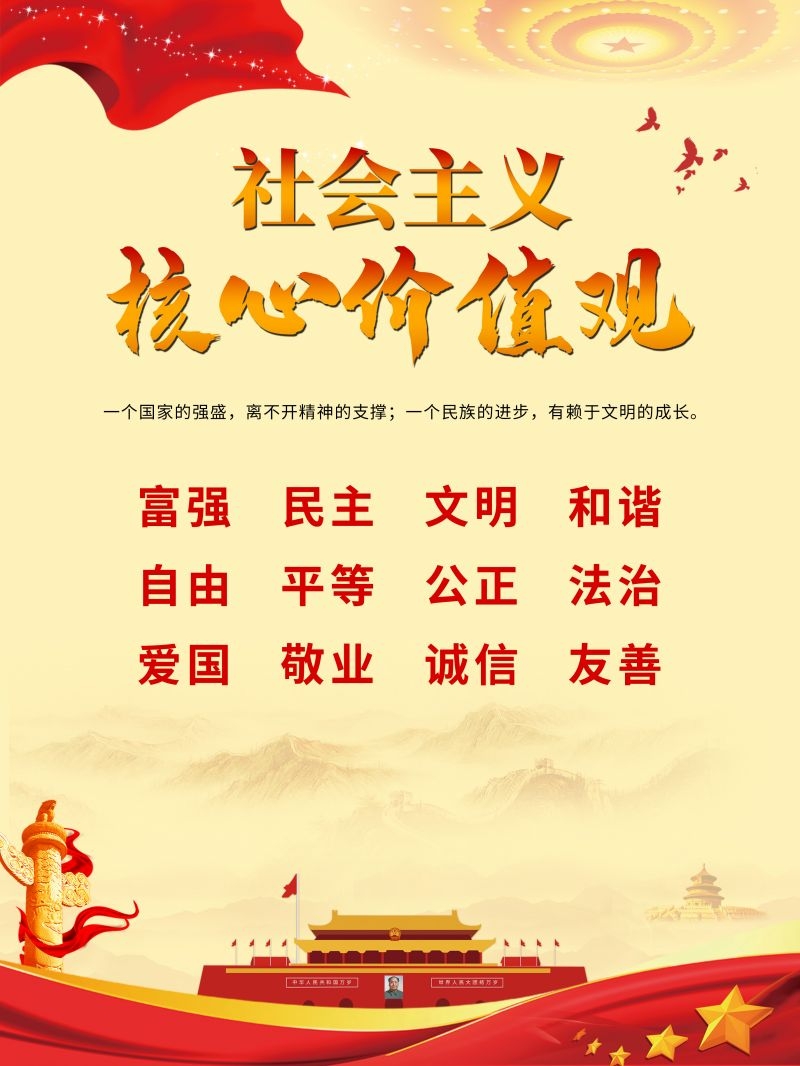 社会主义核心价值观宣传海报展板