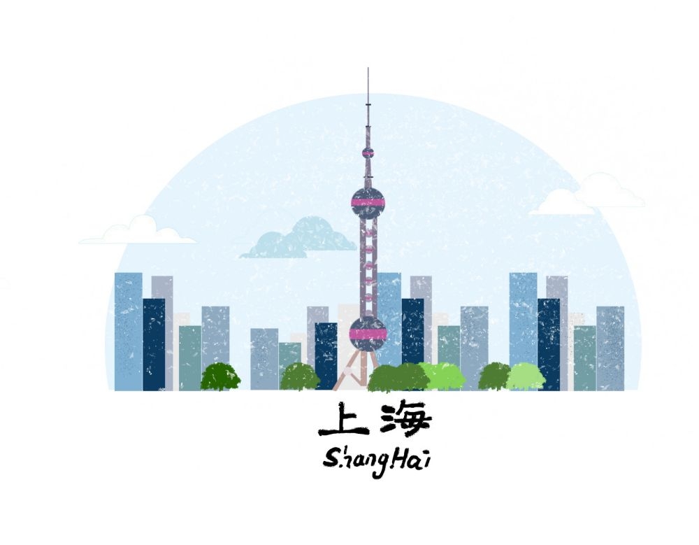 上海城市建筑插画平面海报素材 (21)