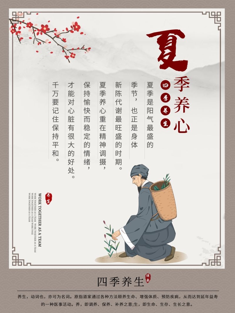 中国风中医四季春夏秋冬养生文化宣传海报PSD挂画