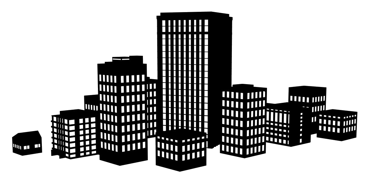 城市剪影PNG免抠元素