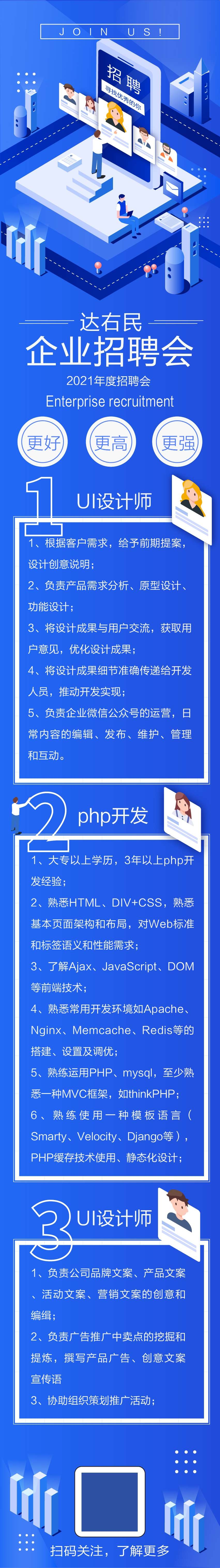 企业招聘长图诚聘精英科技公司校园招聘设计素材源文件模板19