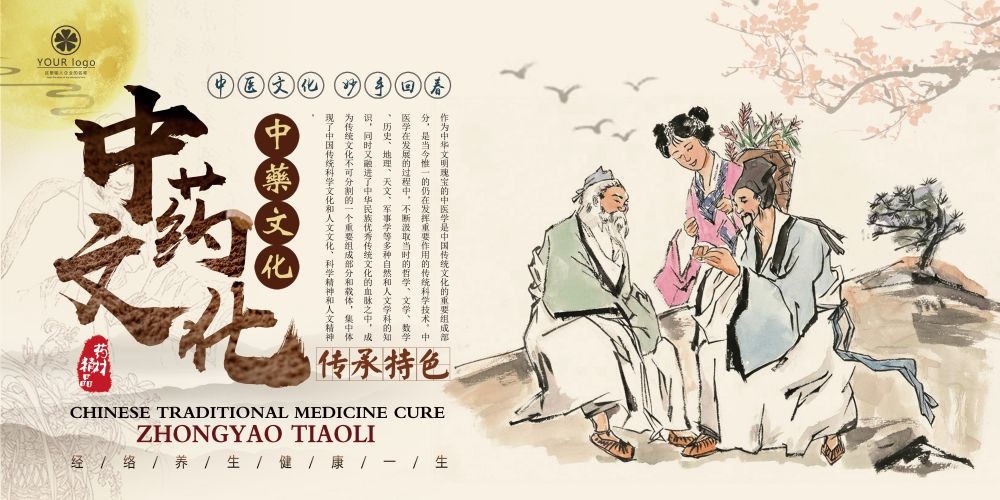 中药养生保健针灸理疗医院药房中医文化宣传挂画海报展板素材 (44)