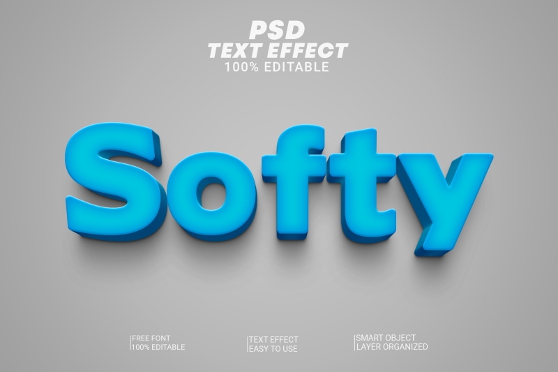 PS卡通3D质感立体效果字体特效文字效果