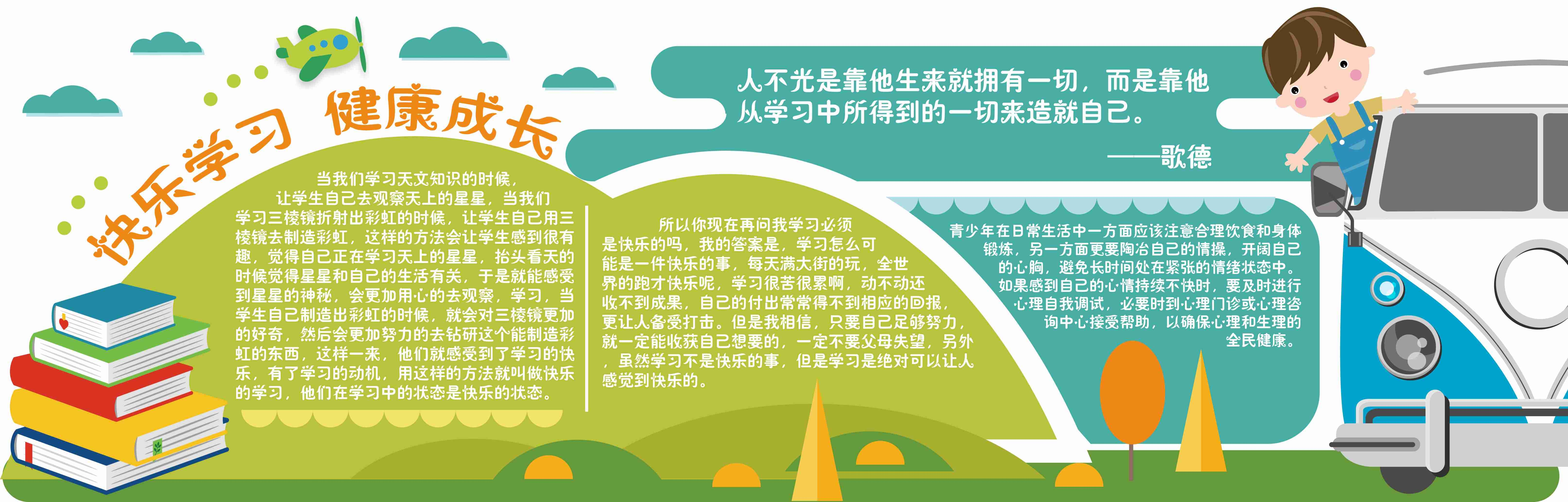 学校文化墙学习园地幼儿园中小学教育展板设计素材源文件2