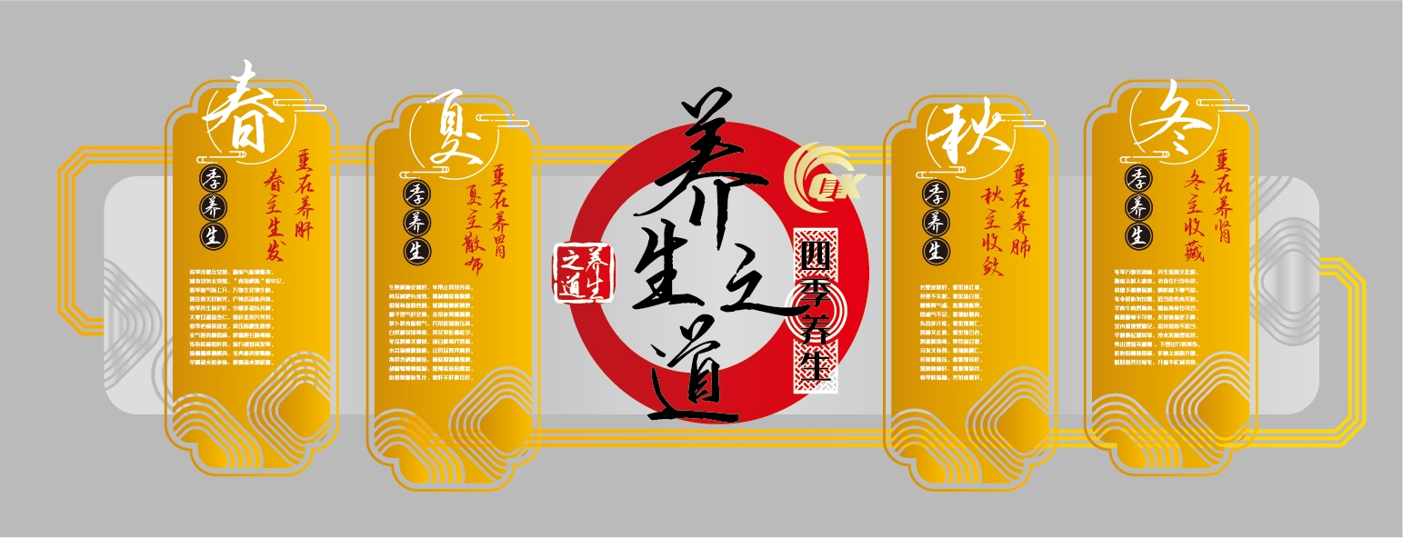 中国传统中医学文化墙望闻问切中医馆楼梯文化墙AI文件素材12