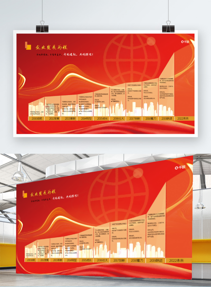 高端企业公司发展历程展板时间轴大事件文化墙27