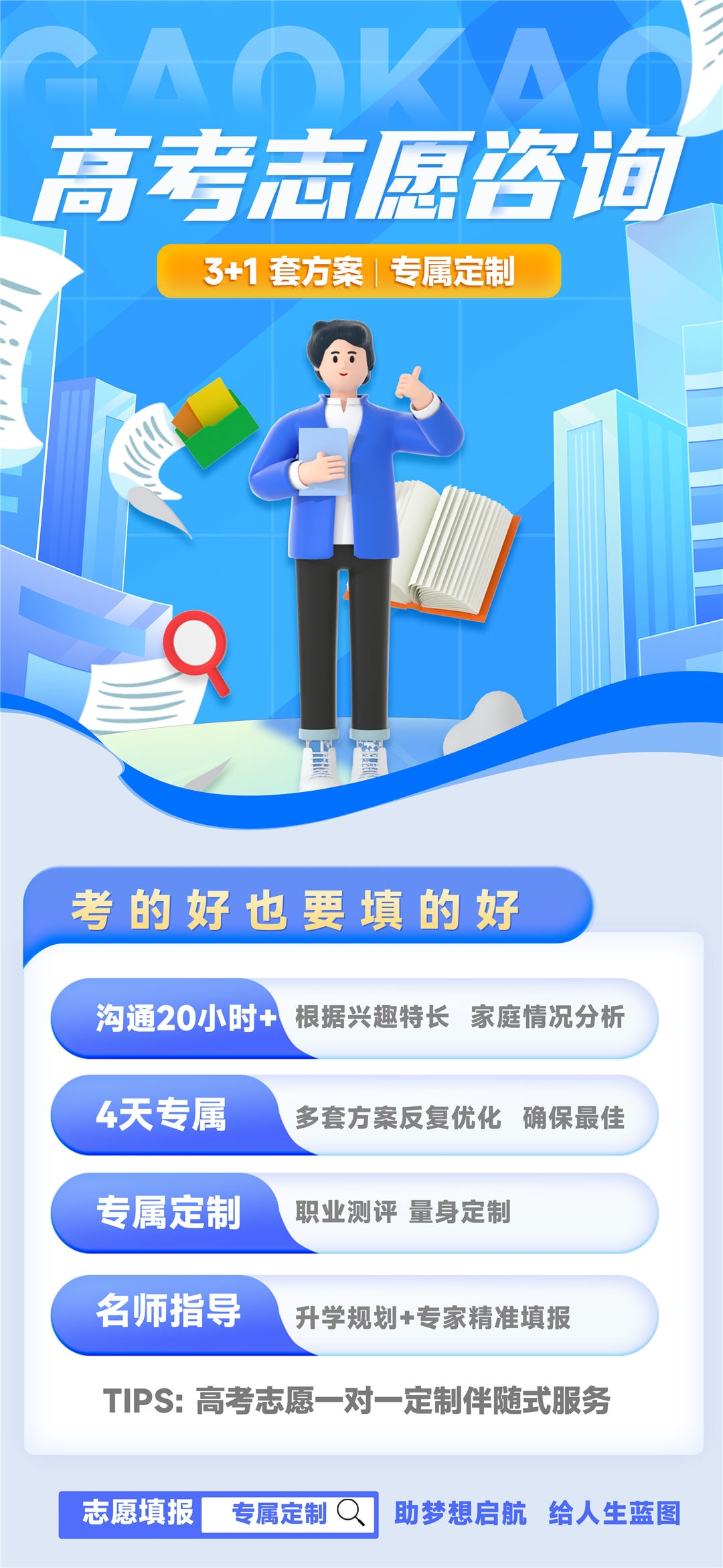 高考志愿填报服务指南活动宣传海报模板PSD分层设计素材26