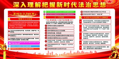 法治思想学习纲要展板海报挂画图片PSD素材14