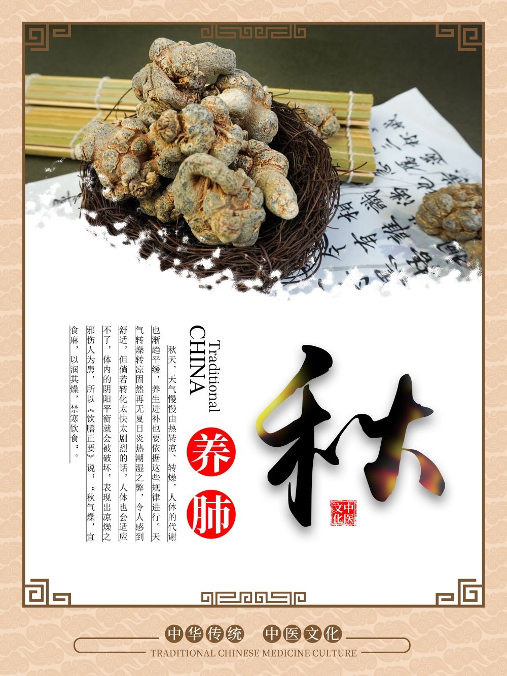 中国风中医四季春夏秋冬养生文化宣传海报PSD挂画