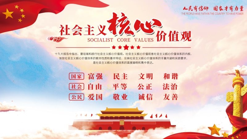 社会主义核心价值观宣传海报展板