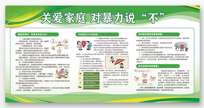 反对家庭暴力抵制家暴宣传教育展板海报PSD设计图片素材6