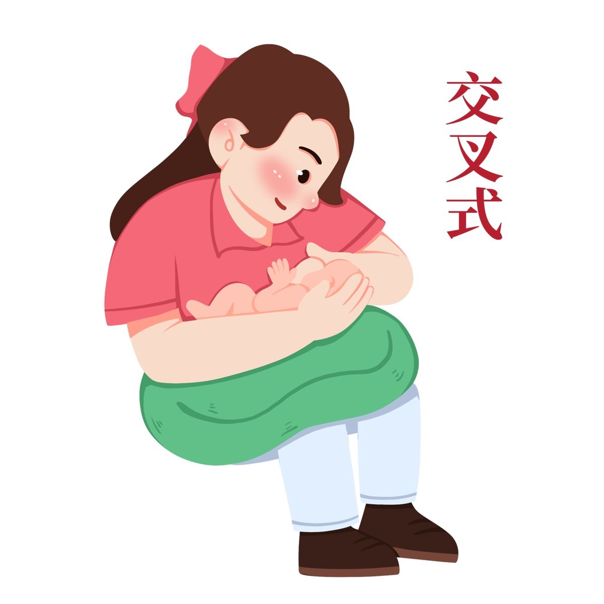 母亲哺乳婴儿喂养插画9