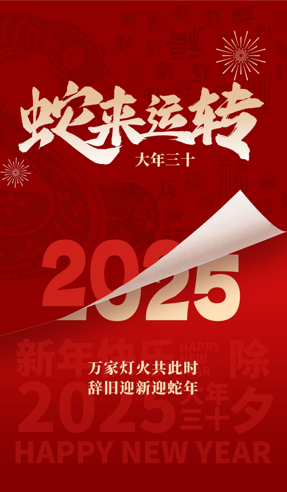 2025蛇年元旦新年海报 (97)