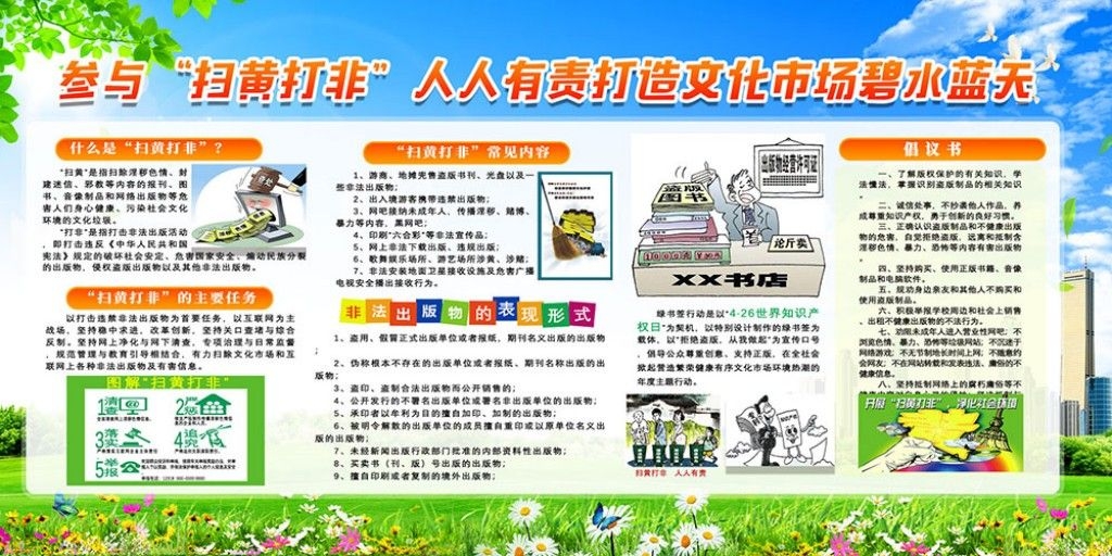 扫黄打非知识宣传展板 (3)