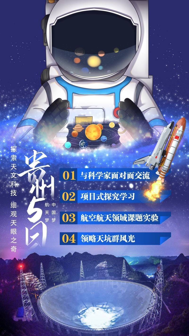 贵州天眼亲子研学旅游海报