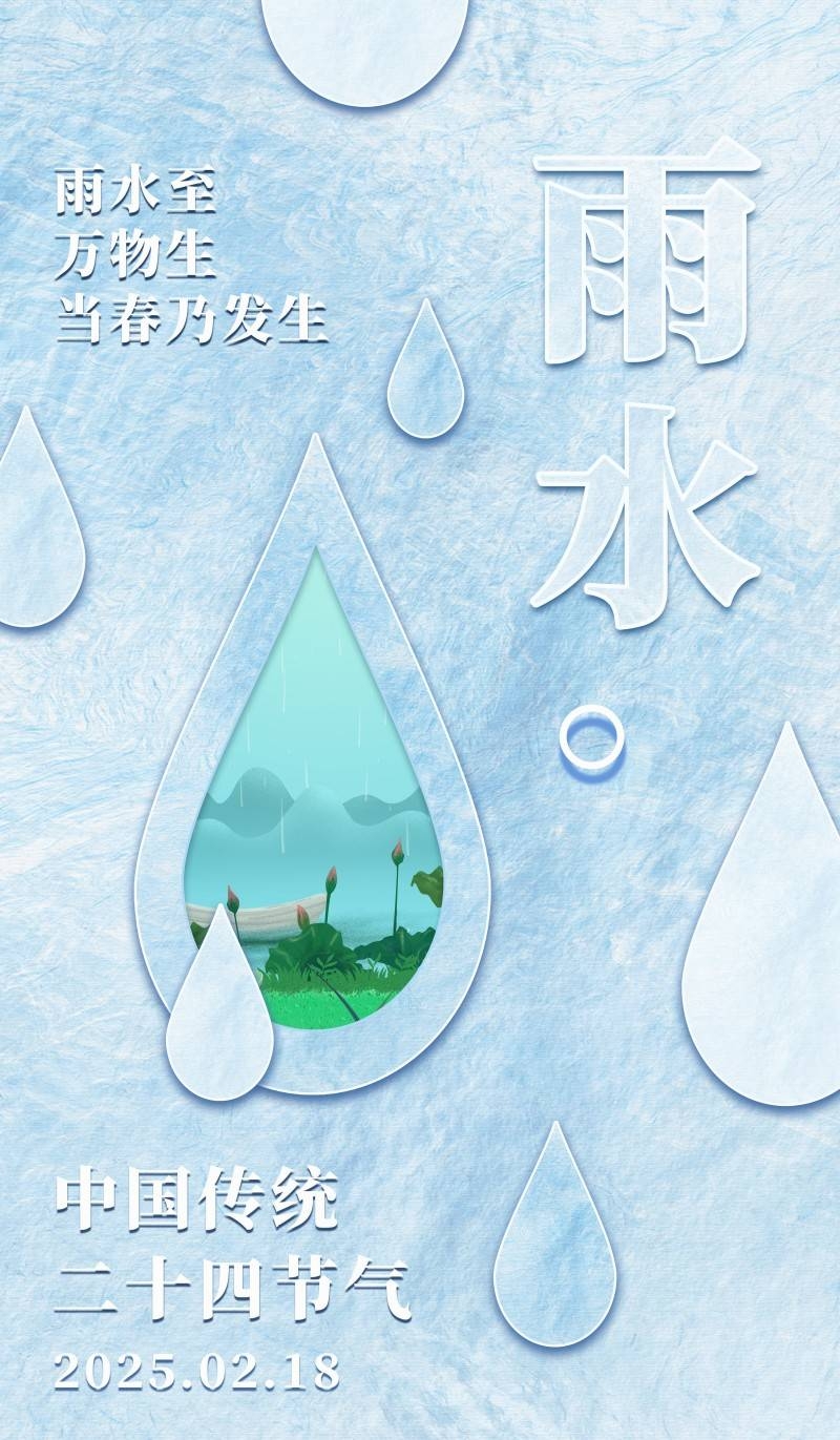 雨水节气海报 (44)
