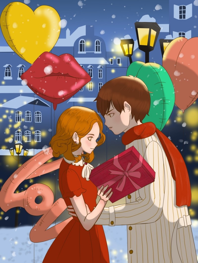 情人节情侣插画 (80)
