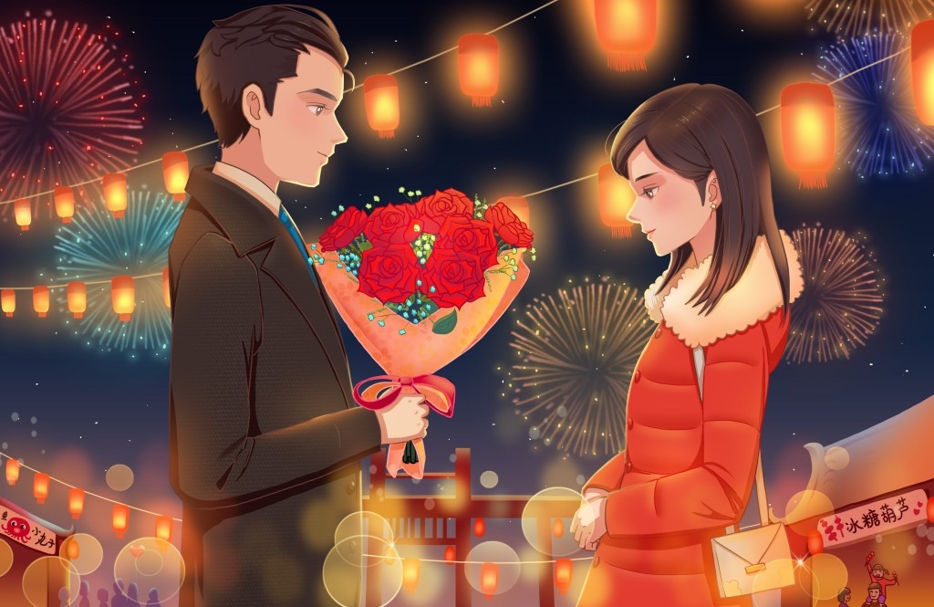 情人节情侣插画 (31)