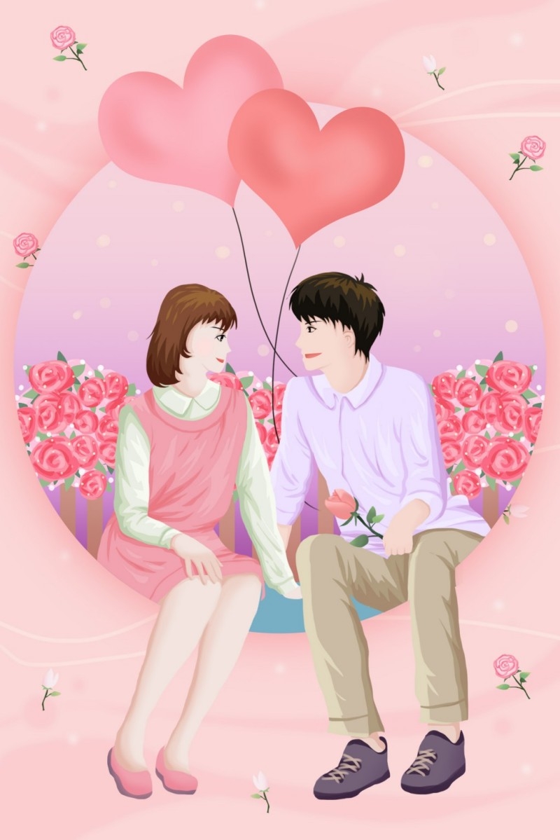 情人节情侣插画 (159)