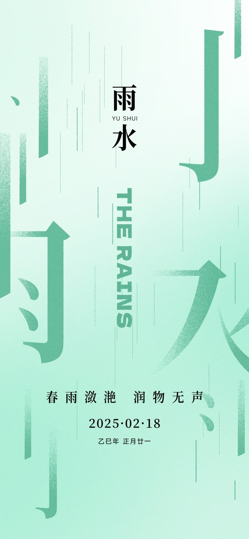 雨水节气海报 (24)