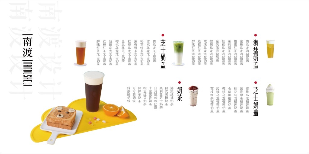 卡通简约奶茶饮品菜单价目表