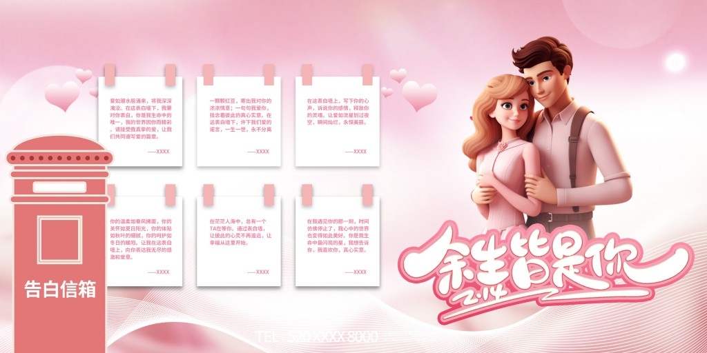 214美妆品牌线下营销活动印刷告白墙