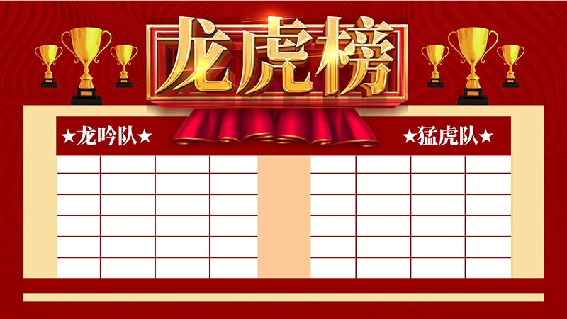 红色大气公司销售业绩光荣榜背景墙展板 (17)