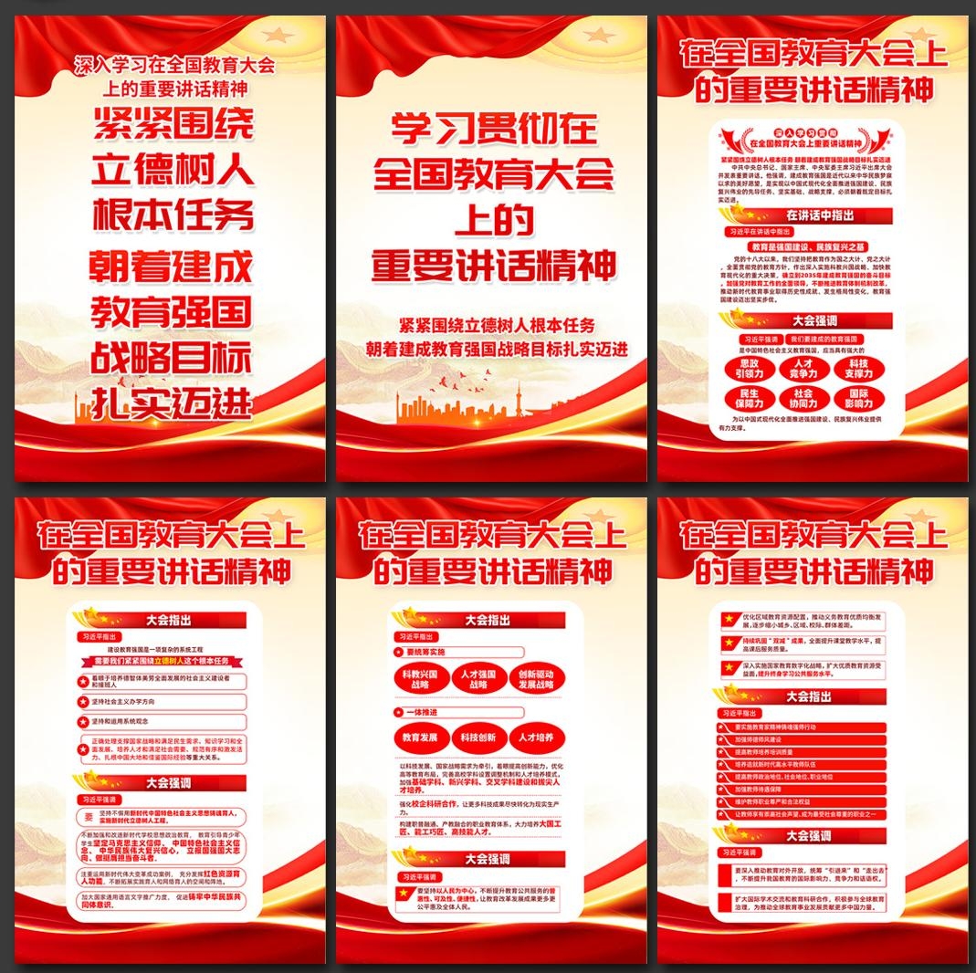 2025全国教育大会精神套图海报 (2)
