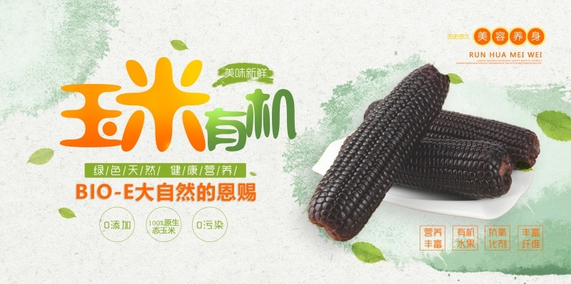 大自然玉米促销海报