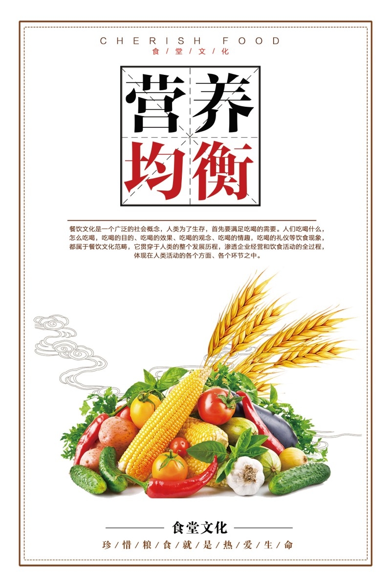 食堂文化标语宣传挂画套图 (119)