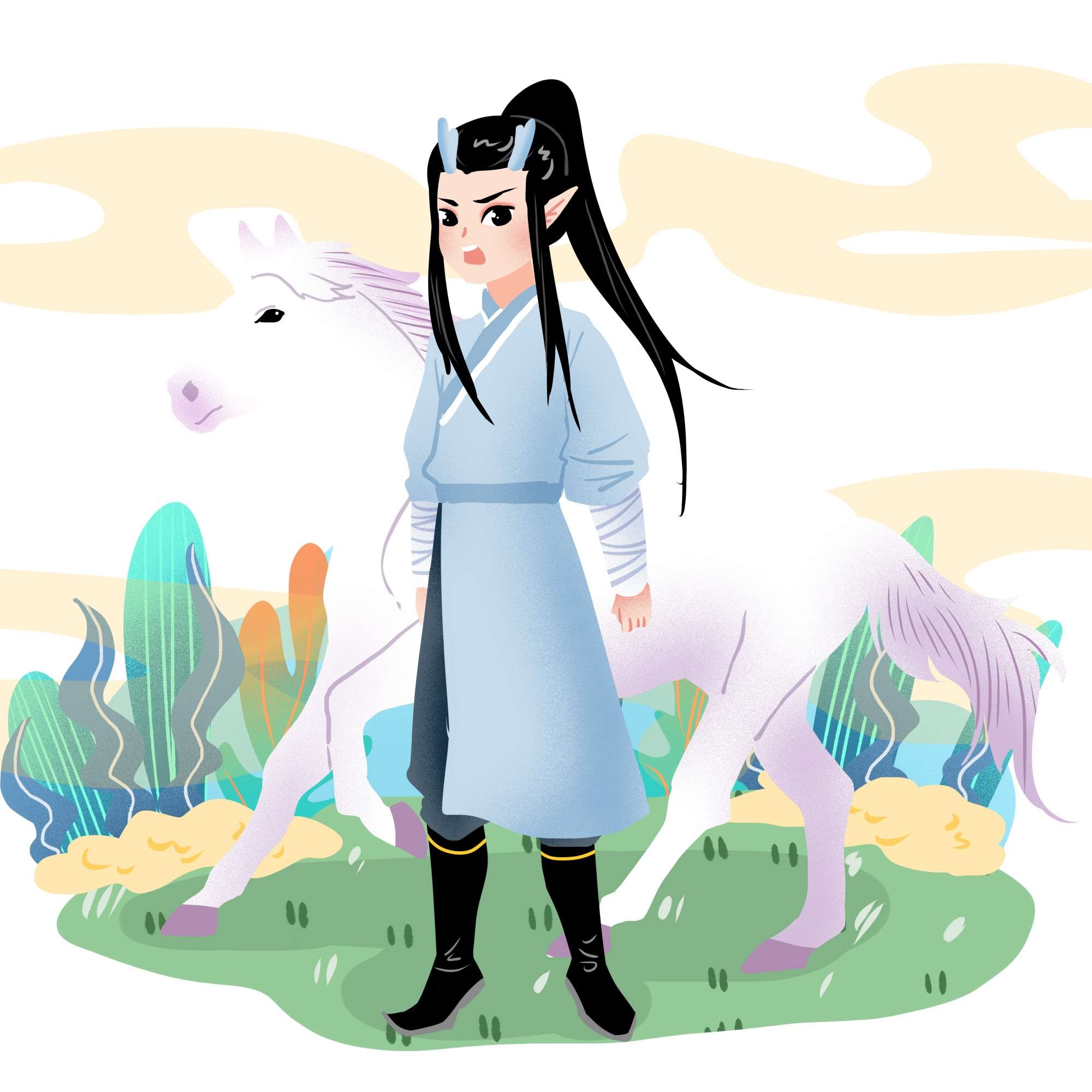 卡通西游记插画人物免抠素材 (75)