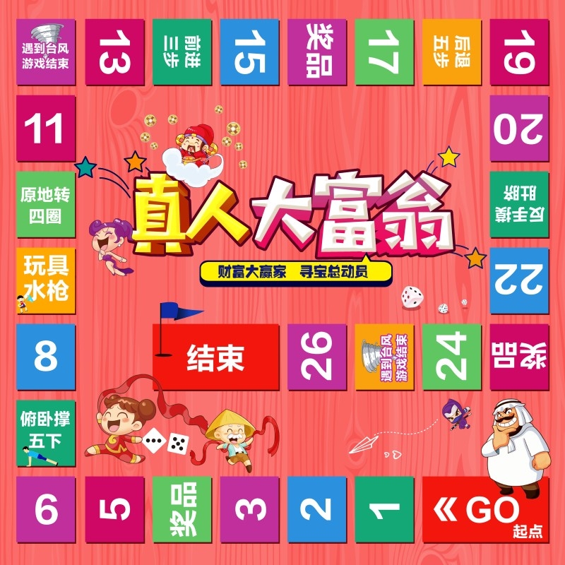 房地产商场营销游戏大富翁地贴素材模板 (6)