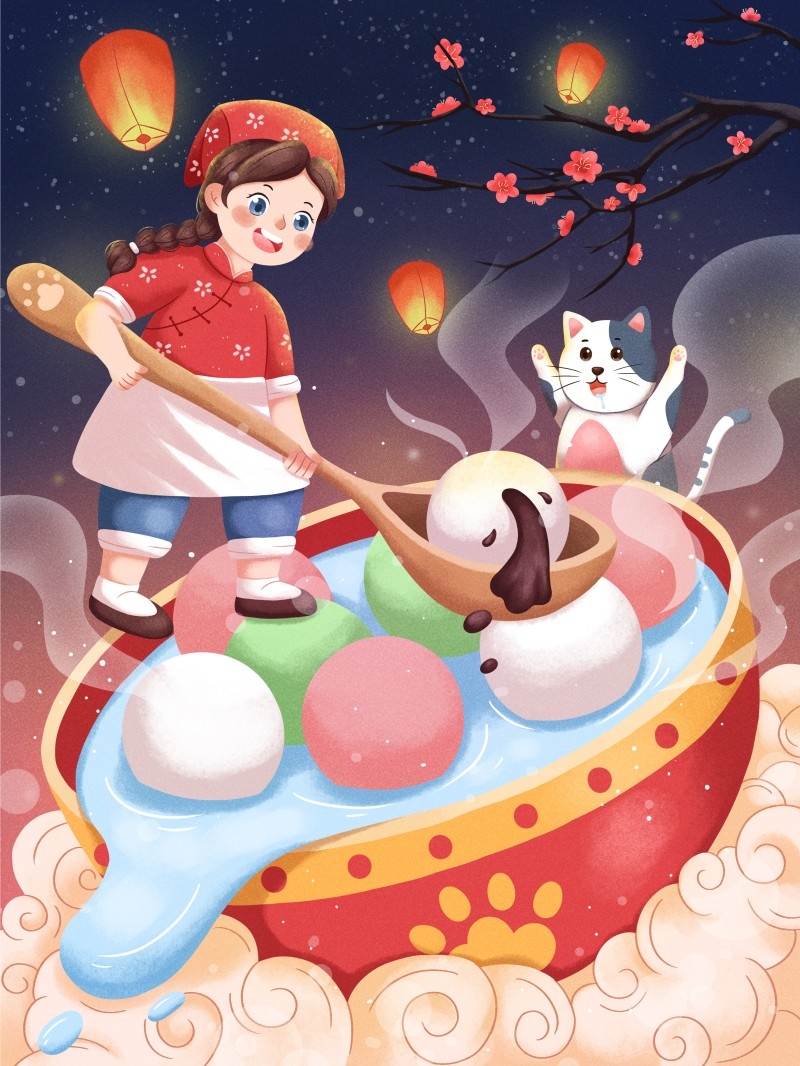 元宵节插画 (7)