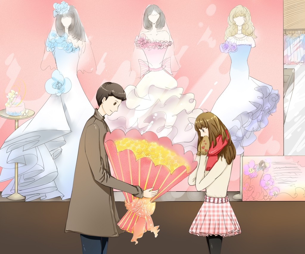 情人节情侣插画 (28)